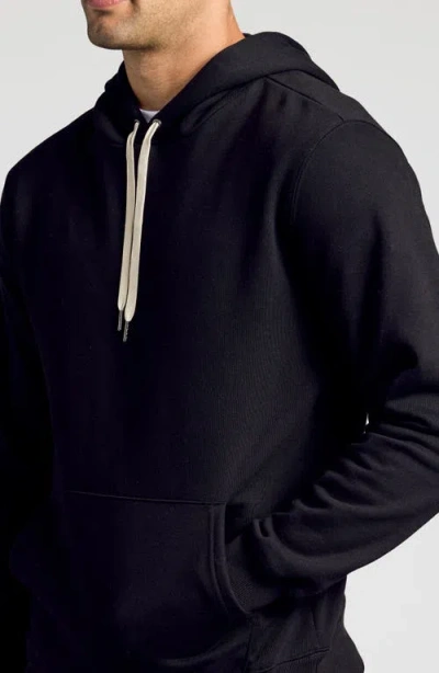 True Classic Fleece Pullover Hoodie In Black