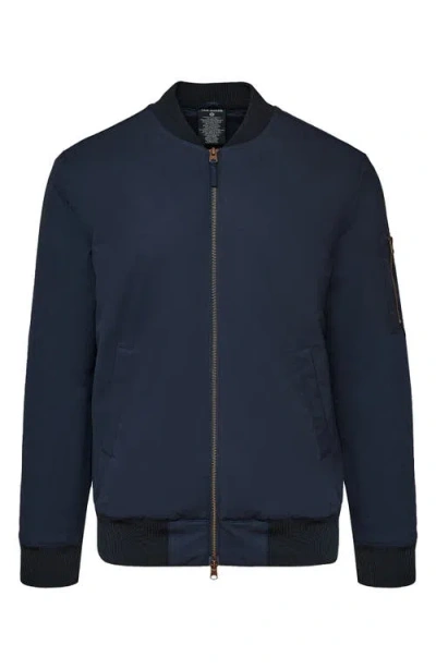 True Classic Water Resistant Cotton Blend Bomber Jacket In Blue
