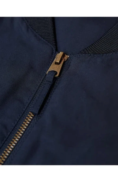 True Classic Water Resistant Cotton Blend Bomber Jacket In Blue