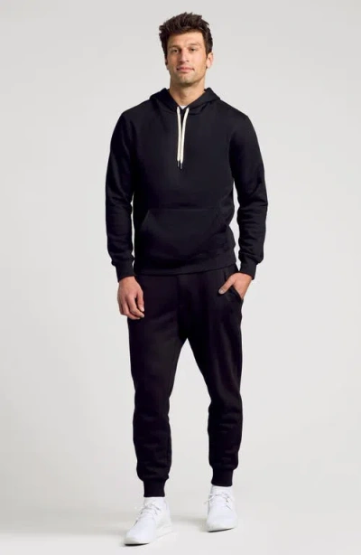 True Classic Fleece Pullover Hoodie In Black