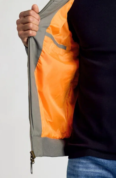 True Classic Water Resistant Cotton Blend Bomber Jacket In Green