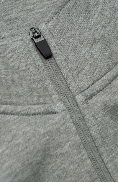 True Classic Fleece Quarter Zip Sweatshirt In Gray