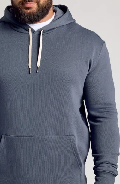 True Classic Fleece Pullover Hoodie In Gray