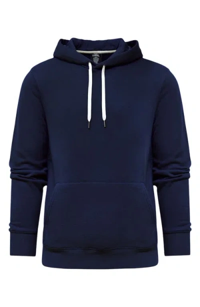True Classic Fleece Pullover Hoodie In Blue