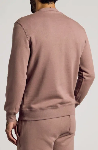 True Classic Fleece Crewneck Sweatshirt In Brown