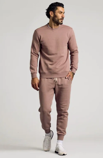 True Classic Fleece Crewneck Sweatshirt In Brown