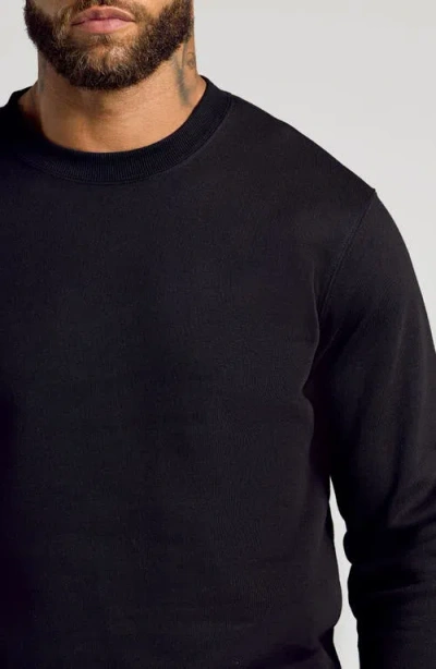 True Classic Fleece Crewneck Sweatshirt In Black