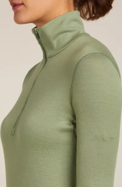 Icebreaker 260 Tech Merino Wool Half Zip Top In Green