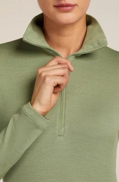 Icebreaker 260 Tech Merino Wool Half Zip Top In Green