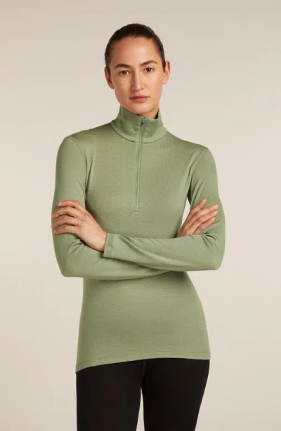 Icebreaker 260 Tech Merino Wool Half Zip Top In Green