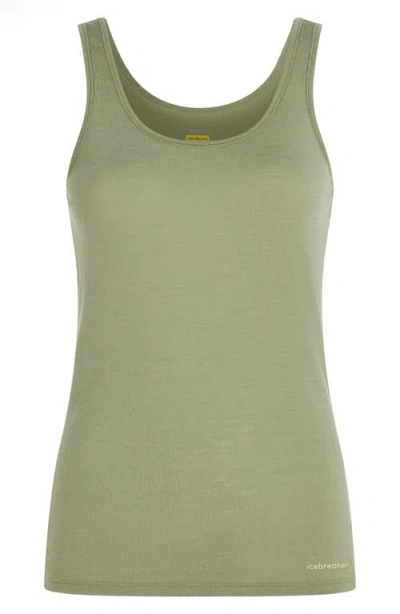 Icebreaker Siren Merino Wool Blend Tank In Green