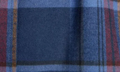 Untuckit Blanchard Plaid Performance Flannel Button-up Shirt In Blue
