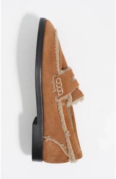 Bimba Y Lola Split Leather Loafer In Brown