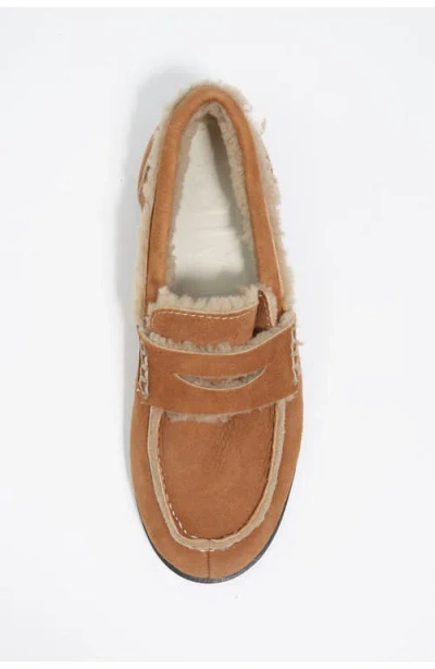 Bimba Y Lola Split Leather Loafer In Brown