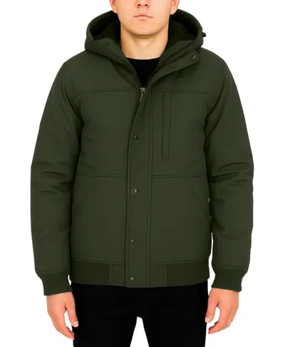 Spire By Galaxy Men's Full-zipper Jacket In Green