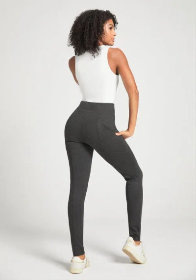 Betabrand Journey Dpyp Dress Pant Yoga Pant | Skinny In Gray