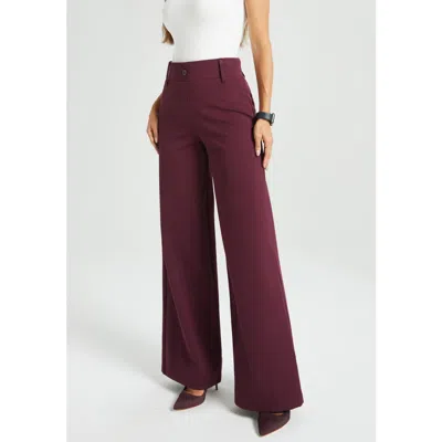 Betabrand Classic High-waist Dpyp Dress Pant Yoga Pants | Wide In Purple