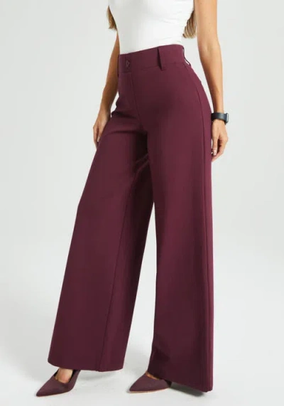 Betabrand Classic High-waist Dpyp Dress Pant Yoga Pants | Wide In Purple