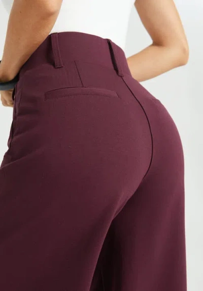 Betabrand Classic High-waist Dpyp Dress Pant Yoga Pants | Wide In Purple