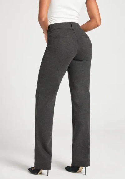 Betabrand 7-pocket Dpyp Dress Pant Yoga Pant Straight In Gray