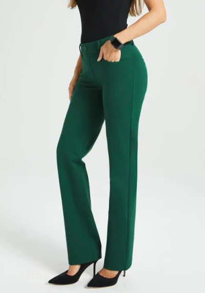 Betabrand 7-pocket Dpyp Dress Pant Yoga Pant Straight In Green