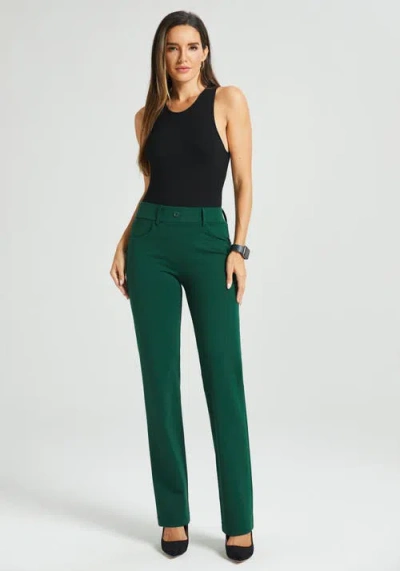 Betabrand 7-pocket Dpyp Dress Pant Yoga Pant Straight In Green