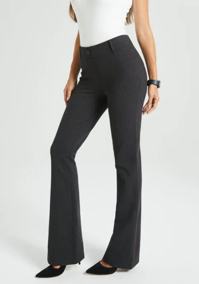 Betabrand Two-pocket Dpyp Dress Pant Yoga Pant | Bootcut In Gray