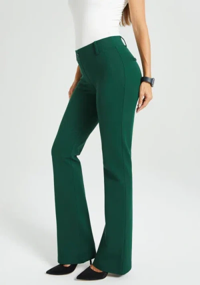 Betabrand Classic Dpyp Dress Pant Yoga Pant | Bootcut In Green