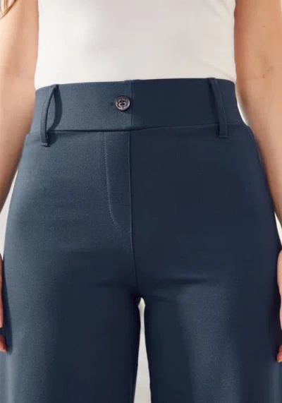 Betabrand Classic High-waist Dpyp Dress Pant Yoga Pants | Wide In Blue