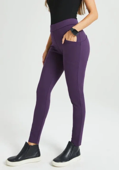 Betabrand Journey Dpyp Dress Pant Yoga Pant | Skinny In Purple
