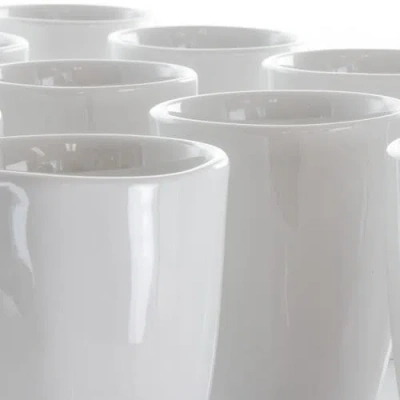 Elama Riley 12 Piece 12 Ounce Porcelain Mug Set In White
