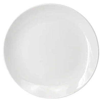 Elama Professional Kitchen 12 Piece Round Porcelain Salad Plate Set In White