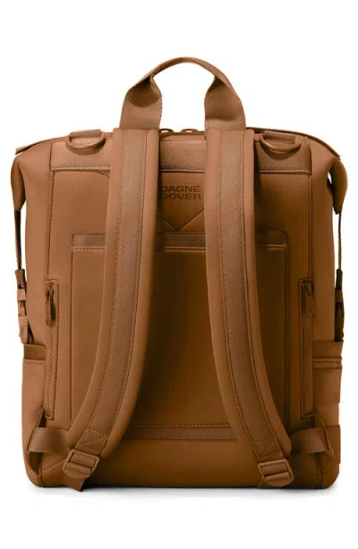 Dagne Dover Indi Large Water Resistant Scuba Knit Diaper Backpack In Brown