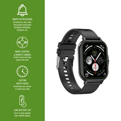 Pursonic All-in-one Bluetooth Smart Watch In Black