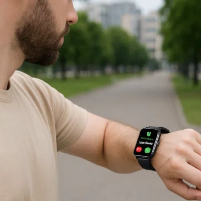 Pursonic All-in-one Bluetooth Smart Watch In Black