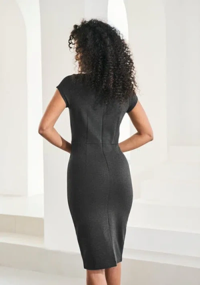 Betabrand Classic Contour Dress Stretch Ponte In Black