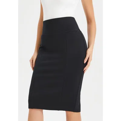 Betabrand Power Down Pencil Skirt | High-waist In Black