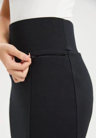 Betabrand Power Down Pencil Skirt | High-waist In Black