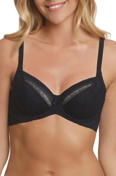 Dominique Intimates Tessa Full Figure Lace Support Bra In Black