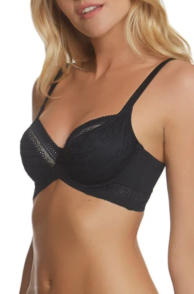 Dominique Intimates Tessa Full Figure Lace Support Bra In Black