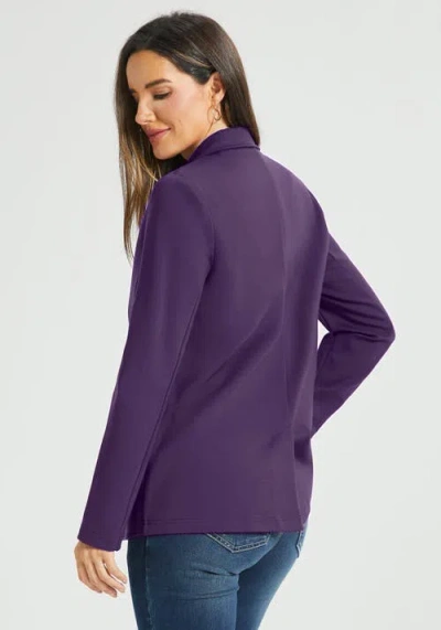 Betabrand Classic Blazer Stretch Ponte In Purple