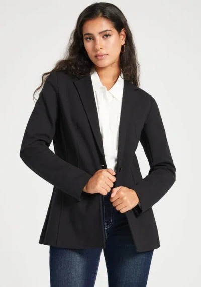 Betabrand Classic Blazer Stretch Ponte In Black