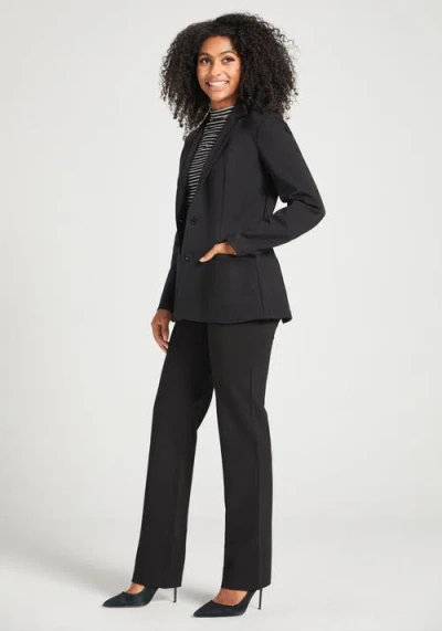 Betabrand Classic Blazer Stretch Ponte In Black