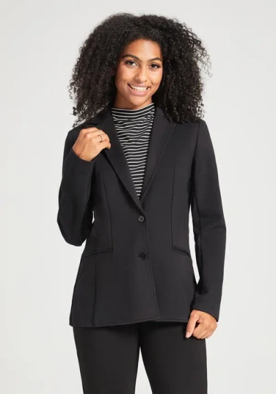 Betabrand Classic Blazer Stretch Ponte In Black