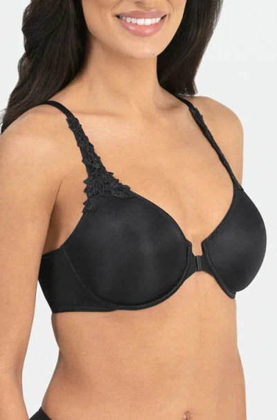 Dominique Intimates Meryl Front Closure Minimizer Racerback Bra In Black