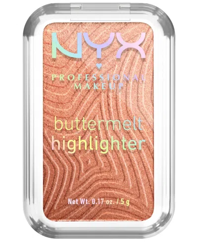 Nyx Professional Makeup Buttermelt Powder Highlighter, 0.17 Oz. In Brown