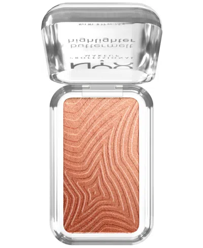 Nyx Professional Makeup Buttermelt Powder Highlighter, 0.17 Oz. In Brown
