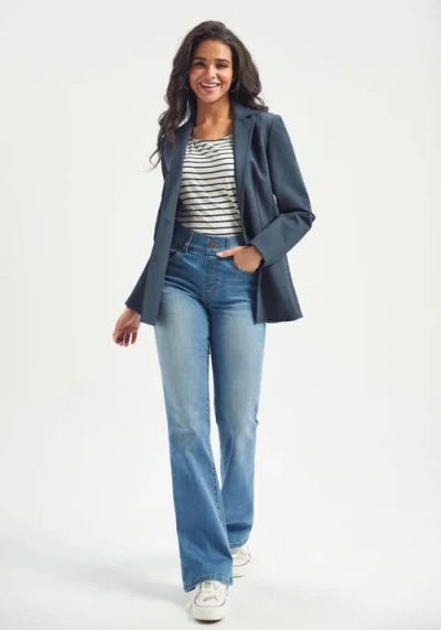 Betabrand Signature Mid-rise Denim | Bootcut In Blue