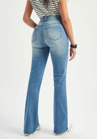 Betabrand Signature Mid-rise Denim | Bootcut In Blue