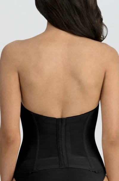 Dominique Intimates Brianna Low Back Convertible Strapless Corset Bra In Black